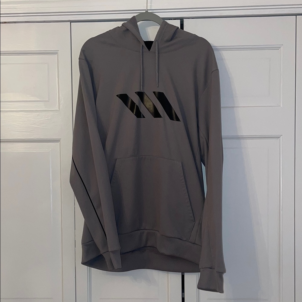 Adidas Men's Basketball Gray Hoodie